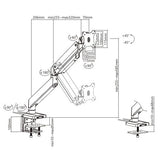 IErgo 7 Heavy Duty Monitor Arm Carries up to 15kg VESA Mount Monitor Stand