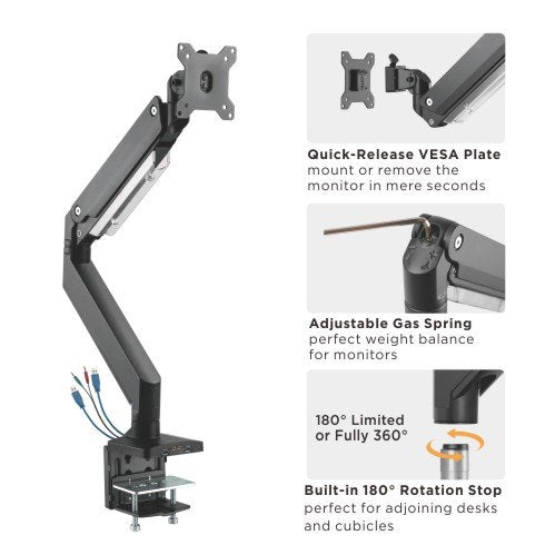 IErgo 7 Heavy Duty Monitor Arm Carries up to 15kg VESA Mount Monitor Stand