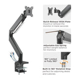 IErgo 7 Heavy Duty Monitor Arm Carries up to 15kg VESA Mount Monitor Stand