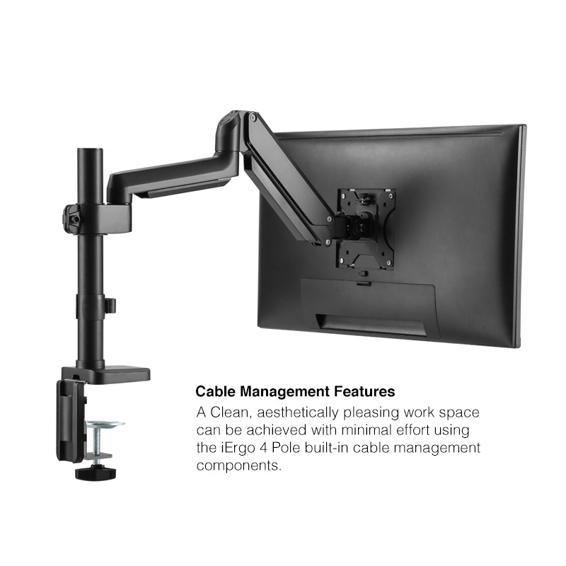 iErgo 4 Pole Computer Monitor Arm