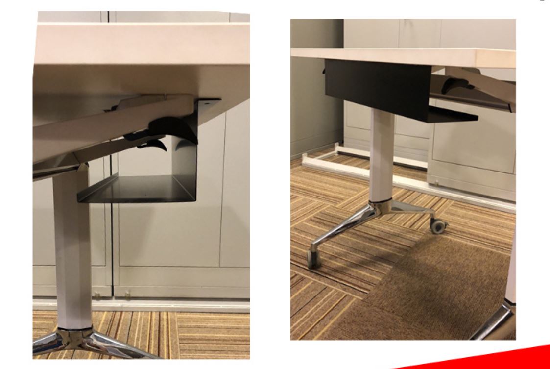 Under Desk L Cable Tray