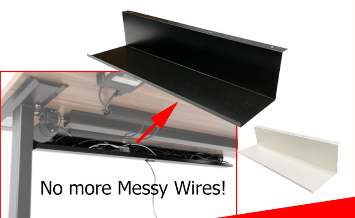 Under Desk L Cable Tray