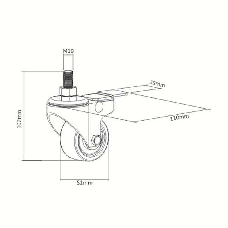 Heavy Duty Castor Wheels With Brakes