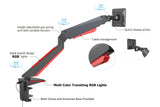 Radiance RGB Led Lighting Gaming Monitor Arm