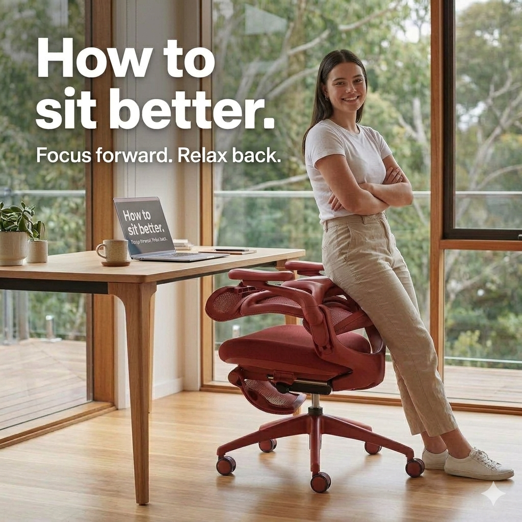 Foldable Premium Mesh Chair with Foot Rest - PRINCE by NOBLE - Free Installation