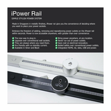 iPower Rail V1 L1000 mm with On/Off Switch Tel HDMI Data and Starter Wire SIMPLE STYLISH POWER SYSTEM